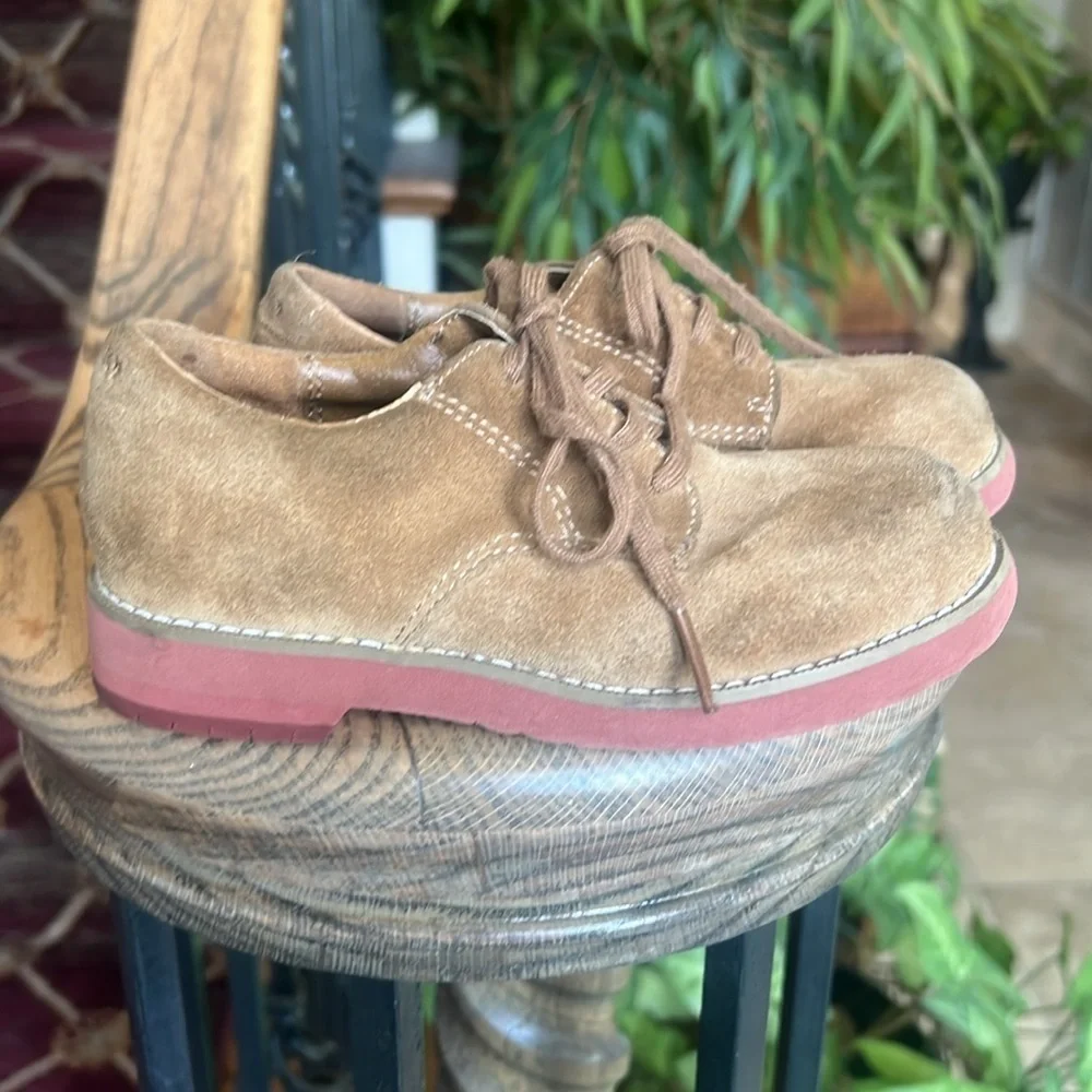 Sperry little boys suede slip on top sider TEVIN 10 medium leather preowned